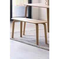 Julian Bowen Kaito 2 Seater Dining Bench with Curved Legs in Light Oak
