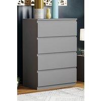 Home Discount Vida Designs Denver 4 Drawer Chest of Drawers Storage in Grey