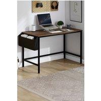 Home Discount Vida Designs Brooklyn Large Computer Desk Office Study Gaming Table in Dark Brown
