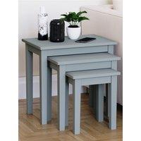 Home Discount Vida Designs Yorkshire Nest of 3 Tables Coffee Side Tables in Grey