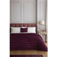 Soiree 'Melanie' Glamorous Velvet Warm Bedspread Throw in Plum