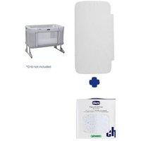 chicco Next2Me Refresh Bundle, Crib, Mattress & 2 sheets in White