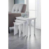 Julian Bowen Cleo Nest of 3 Side Tables in White