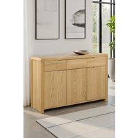 Julian Bowen Curve 3 Door 3 Drawer Sideboard in Light Oak