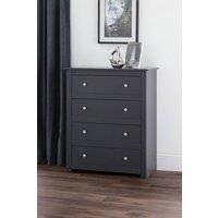 Julian Bowen Radley 4 Drawer Chest in Dark Grey