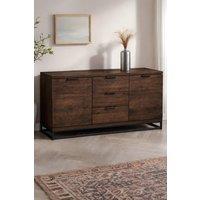 Julian Bowen Brooklyn 2 Door 3 Drawer Sideboard in Dark Brown