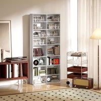 HOMCOM 640 CD Storage Unit 360 DVD Storage Tower w/ 18 Compartments in White