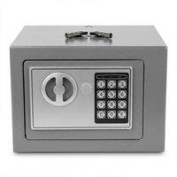 KDMD Large Electronic Steel Money Cash Safe Box For Home Office in Grey