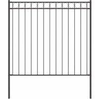 Berkfield Home Garden Fence Gray 1.7x1.5 m Steel in Grey