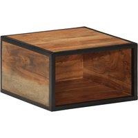 Berkfield Home Wall-mounted Bedside Cabinet 35x35x20 cm Solid Wood Acacia in Brown | Size: 35 x 35 x 20 cm