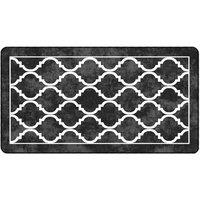 Berkfield Home Rug Washable Black & White 80x150 cm Anti Slip | Size: 100 cm diameter