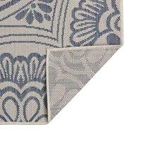 Berkfield Home Outdoor Flatweave Rug 80x250 cm Blue Pattern | Size: 100 cm diameter