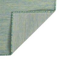 Berkfield Home Outdoor Flatweave Rug 200x280 cm Turquoise | Size: Medium
