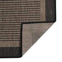 Berkfield Home Outdoor Flatweave Rug 100x200 cm Dark Brown | Size: Medium