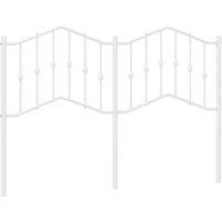 Berkfield Home Metal Headboard White 135 cm