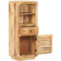 Berkfield Home Highboard 45x32x110 cm Rough Mango Wood in Brown | Size: 45 x 32 x 110 cm