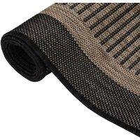 Berkfield Home Outdoor Flatweave Rug 80x250 cm Dark Brown | Size: Medium