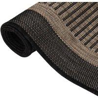 Berkfield Home Outdoor Flatweave Rug 100x200 cm Dark Brown | Size: Medium