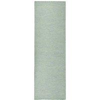Berkfield Home Outdoor Flatweave Rug 80x250 cm Turquoise in Black | Size: Medium