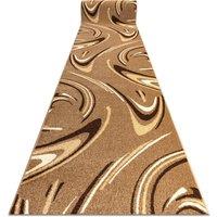 RugsX Heat-Set Fryz Runner in Brown | Size: 80 cm x 350 cm
