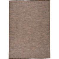 Berkfield Home Outdoor Flatweave Rug 160x230 cm Brown | Size: 100 cm diameter