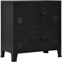 Berkfield Home Industrial Storage Chest Black 75x40x80 cm Steel | Size: 75 x 40 x 80 cm