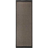 Berkfield Home Outdoor Flatweave Rug 80x250 cm Dark Brown | Size: Medium