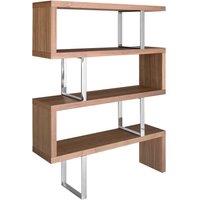Angel Cerda Walnut & Steel Shelving, 130x35x170 cm in Brown | Size: 130 x 35 x 170 cm