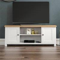 SPETLEK TV Cabinet Stand Unit Sideboard 2 Door, White Oak | Size: 0.6m2