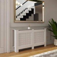 SPETLEK Large MDF White Radiator Cover Stylish | Size: 0.6m2