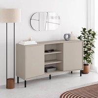 SPETLEK 2 Door Sandstone Sideboard Curved in Beige | Size: 0.6m2