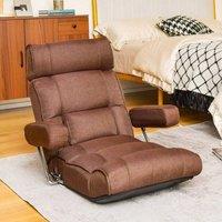 EONLION Folding Sofa Chair Ergonomic Floor in Brown | Size: 100 cm