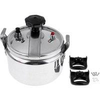 SPETLEK 7 Litre Home Dual Handle aluminum Pressure Cooker in Silver | Size: 0.6m2
