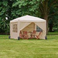 EONLION Pop Up Gazebo 3m x 3m in Beige | Size: 100 cm
