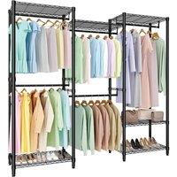 Nordara Freestanding Heavy Duty Garment Rack in Black