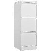 Havendro Heavy-Duty 3-Drawer Steel File Cabinet w/ Lock in White