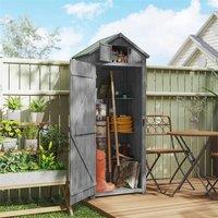 SPETLEK Garden Storage Shed 3 Shelves Tool Grey | Size: 0.6m2