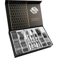 SPETLEK 30Pcs Cutlery Dinner Set Stainless Steel Metal Silver | Size: 0.6m2