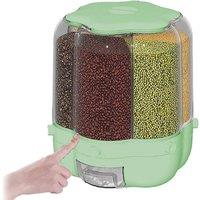 SPETLEK 6-in-1 Dry Food Box Grain Container Cereal Dispenser in Green | Size: 0.6m2