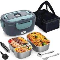 FLAVORA 1.5L 7-in-1 Portable Electric Heated Lunch Box in Grey | Size: 0.6m2