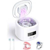 FLAVORA Portable Ultrasonic Cleaner Stainless Steel Tank in White | Size: 0.6m2