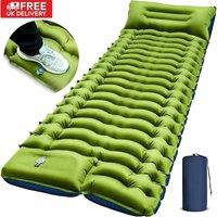 FLAVORA Ultralight Inflatable Camping Sleeping Pad in Green