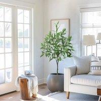 Havendro Lifelike Artificial Tall Eucalyptus Tree Decor in Green