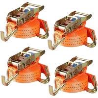 EONLION 4 Pack Ratchet Ties Down Straps in Orange | Size: 100g
