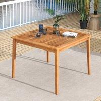 Kelvenix Wood Dining Table for 4 People-Natural in Brown | Size: 0.6m2