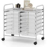 Kelvenix 12 Drawers Multi-Purpose Utility Cart in Clear | Size: 0.6m2