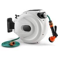 Kelvenix Portable Hose Reel 15+1m Wall Mounted in White | Size: 100g
