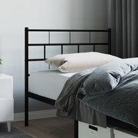Berkfield Home Metal Headboard Black 100 cm