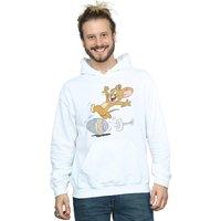 Tom & Jerry Men's Egg Run Hoodie in White | Size: 4XL