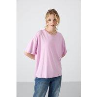 Tommy Life Women's Oversized Cotton-Modal Crew Neck T-Shirt in Lilac | Size: Small